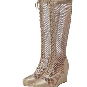 Wedge  platform Gladiators Woven  Sandals 6